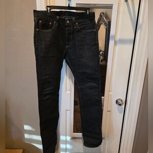 Iron Heart IH-555S-142 14oz Selvedge Denim Super Slim Cut Jeans Indigo 34x36